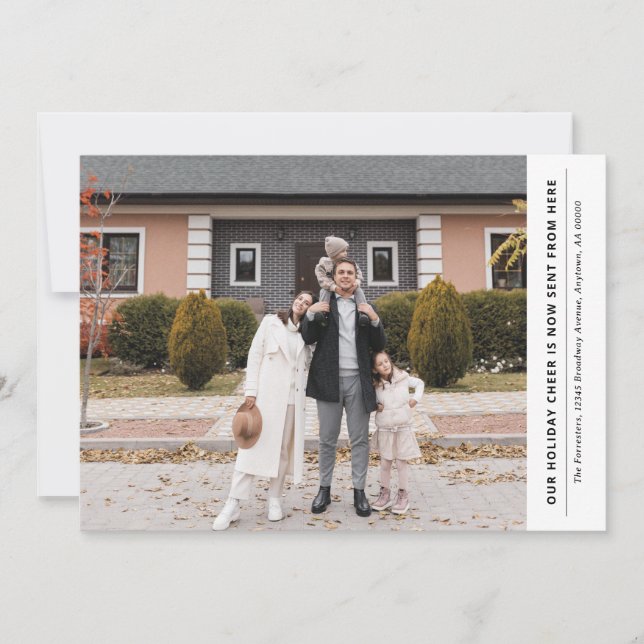 Alegría es ahora desde aquí Invitación de vacacion (Anverso)