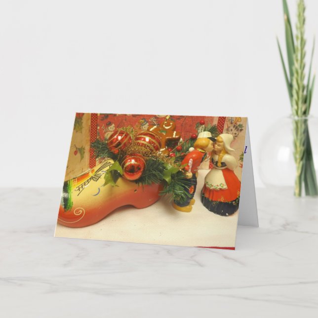 Alegría feliz holandesa del navidad. Tarjeta (Anverso)