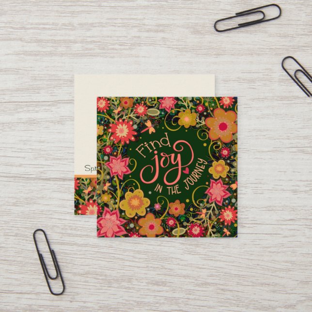Alegría floral en tarjetas de bondad de la inespir (Anverso/Reverso In Situ)