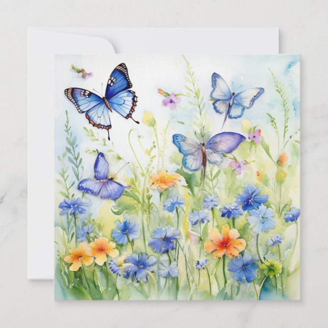 Alegría floreciente: Tarjeta de cumpleaños de jard (Anverso)