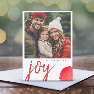 Alegría Fotográfica Feliz Navidad Mínimo Rojo Acua