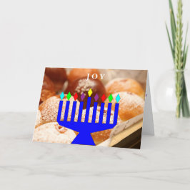 "Alegría" Hanukkah donuts y tarjeta de vacaciones 
