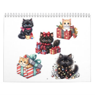 Alegría Navideña Perfecta Calendario de Gatos Navi