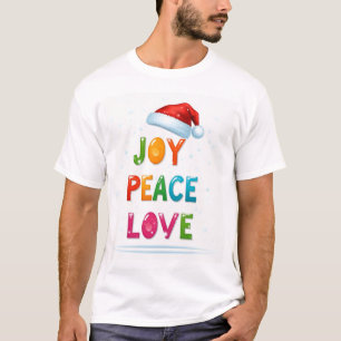 "Alegría, paz, amor Navidades camisetas de hombres