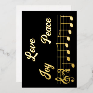 Alegria Paz Amor Notas de Música Feliz Navidad