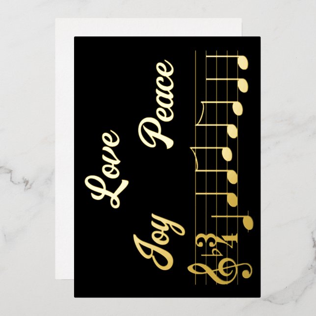 Alegría Paz Música Notas Feliz Navidad (Anverso/Reverso)