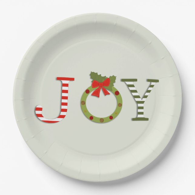 Alegría - Plato de Papel de Navidad (Anverso)