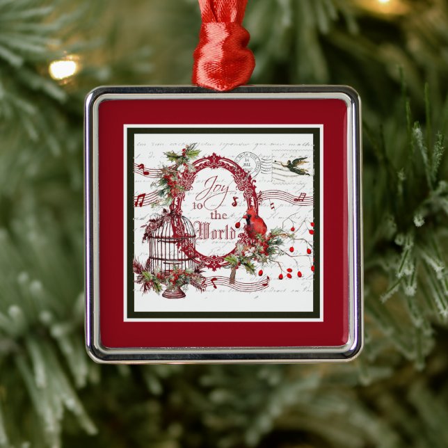 Alegría por el ornamento metalizado mundial (Árbol)