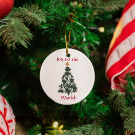 Alegría por el ornamento mundial de Navidad