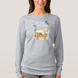 Alegría Por La Camiseta De Larga Manga Del Mundo