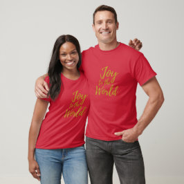 Alegría por la camiseta de mensaje mundial