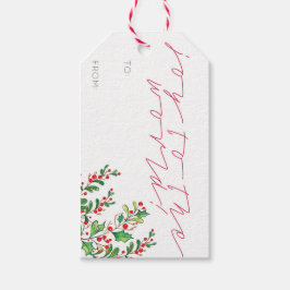 Alegría por la etiqueta de regalo de Navidad mundi