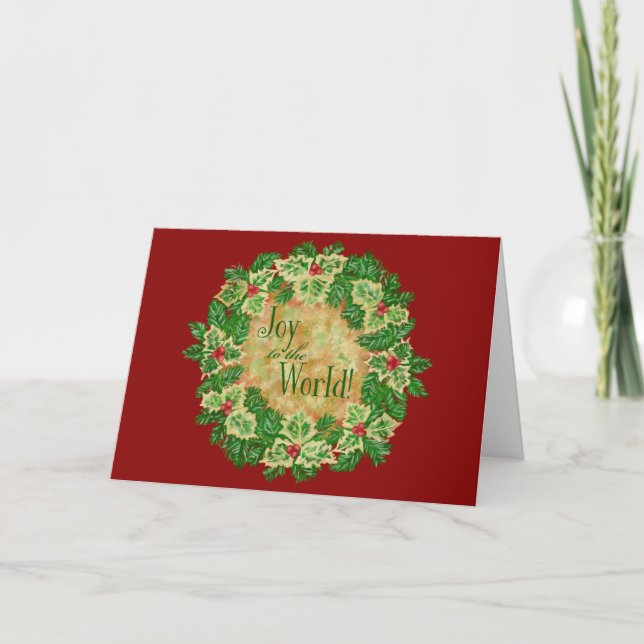 Alegría por la tarjeta de Navidades personalizados (Anverso)