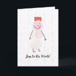 Alegría por la tarjeta de Snowman del mundo<br><div class="desc">Marianna está orgullosa de presentar su colección de tarjetas de vacaciones para el 2023! Esta carta es su tarjeta Joy to the World Snowman. En el interior se puede leer "¡Te deseo una colorida temporada de alegría!". Marianna es una artista que tiene síndrome de Down y autismo. Su personalidad se...</div>