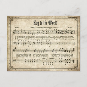 Alegría por la tarjeta postal mundial de Navidad v