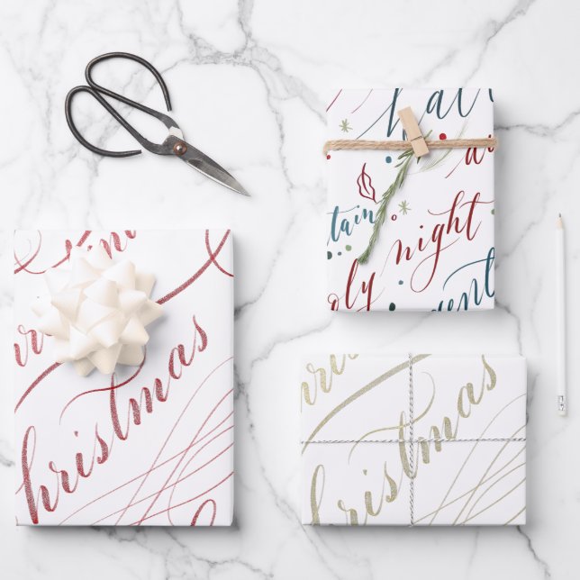 Alegría por los Navidades envolviendo hoja plana d (Anverso)