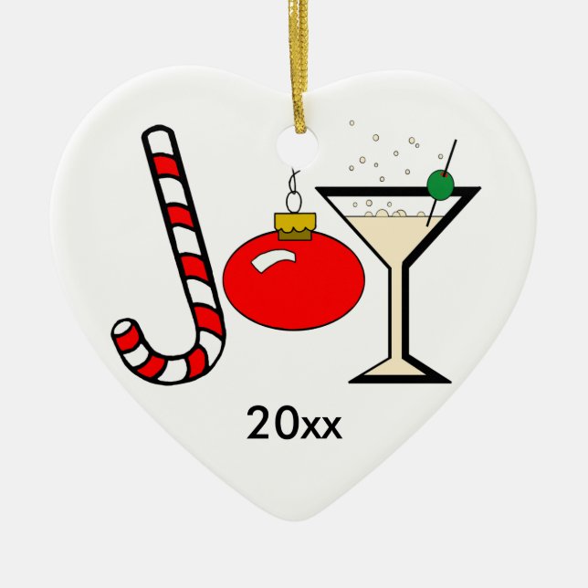 Alegría roja del ornamento del recuerdo del (Frente)