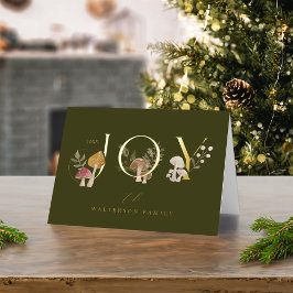 Alegría Rustic Woodsy Watercolor Mushroom Navidade