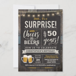 Alegría sorpresa y cerveza 50 años de invitación