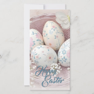 Alegría suave de Pascua con motivo floral
