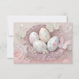 Alegría suave de Pascua con motivo floral