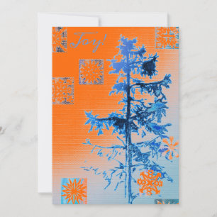 ¡Alegría! Tarjeta de temporada de naranja caliente