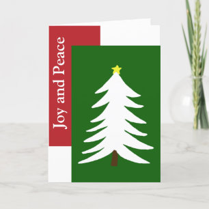 Alegría y paz Árbol de Navidad Verde y Festividad