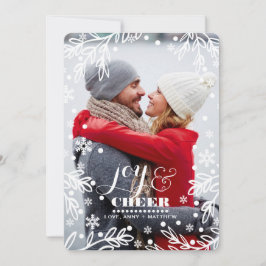 Alegría y Salud. Tarjeta fotográfica plana de vaca