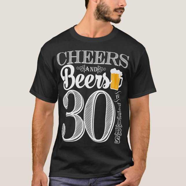 Alegrías y cervezas a los 30 años la camiseta de (Anverso)