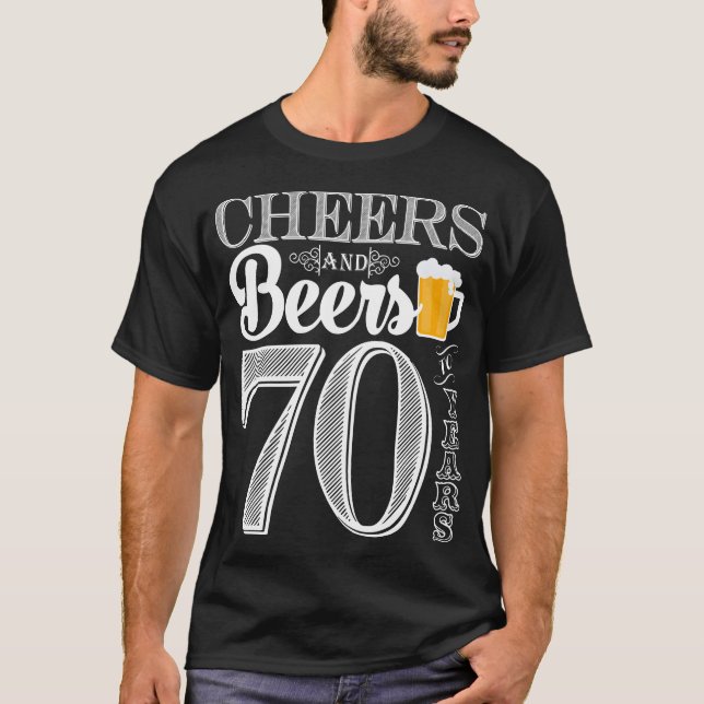 Alegrías y cervezas a los 70 años la camiseta de (Anverso)