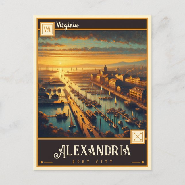 Alejandría, Virginia | Postal de época (Anverso)