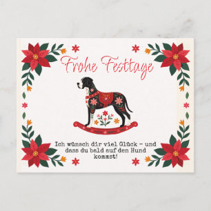Alemán: Tarjeta postal de saludo de Navidad Dogo A