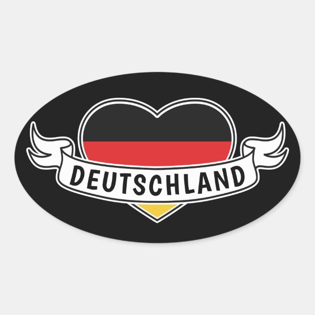 Alemania Ama a los pegatinas de texto personalizad (Anverso)
