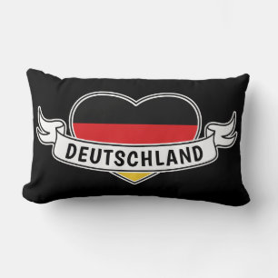 Alemania Amor personalizado lanza almohadas de tex