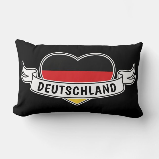 Alemania Amor personalizado lanza almohadas de tex (Anverso)