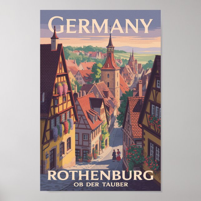 Alemania Arte de Ilustracion Rothenburg ob der Tau (Frente)