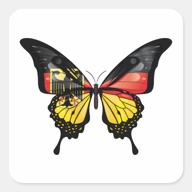 Alemania Pegatina de la bandera de la mariposa (Anverso)