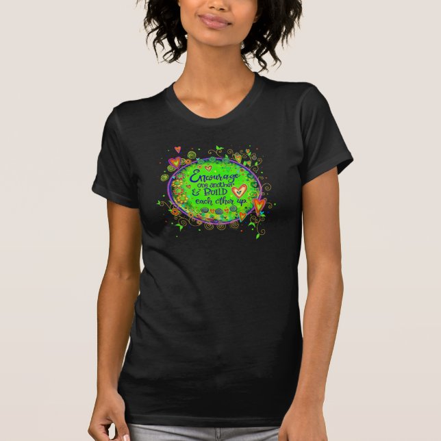 Alentar a otros a divertirse con la camiseta (Anverso)