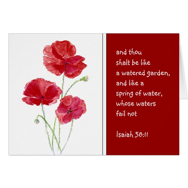 Alentar las Escrituras Prometidas Isaiah Poppy Gar (Anverso (Horizontal))