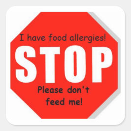 Alergia alimentaria Detener a los Pegatinas del Ró