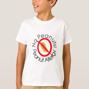Alergia del cacahuete ninguna camiseta de los