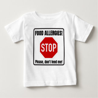 Alergias alimentarias DETENER camisa de RÓTULO par