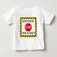 Alergias alimentarias niños pequeños y camisetas p