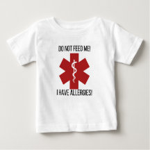Alergias alimentarias niños pequeños y camisetas p
