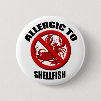 Alérgico al Shellfish Botón de alerta médica están