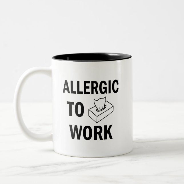 Alérgico para trabajar la taza de café (Izquierda)