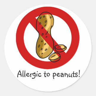 ¡Alérgicos a pegatinas de cacahuetes!