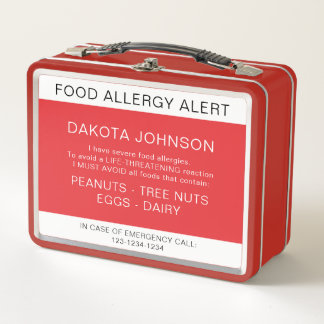 Alerta de alergia a los alimentos rojos