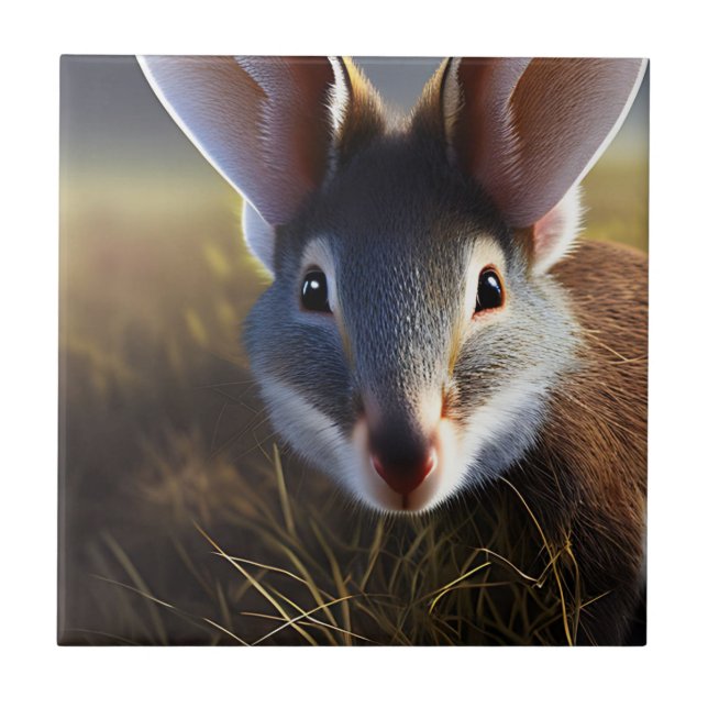 Alerta de Bilby Australiano, Baldosa de Cerámica (Frente)