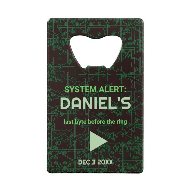 Alerta del Sistema Abridor de Botellas para Desped (Anverso)